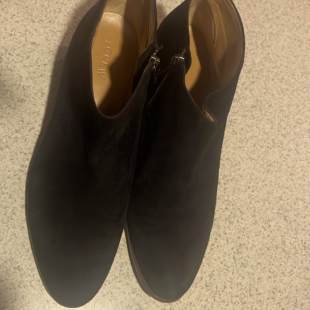 Jcrew booty black suede size 11